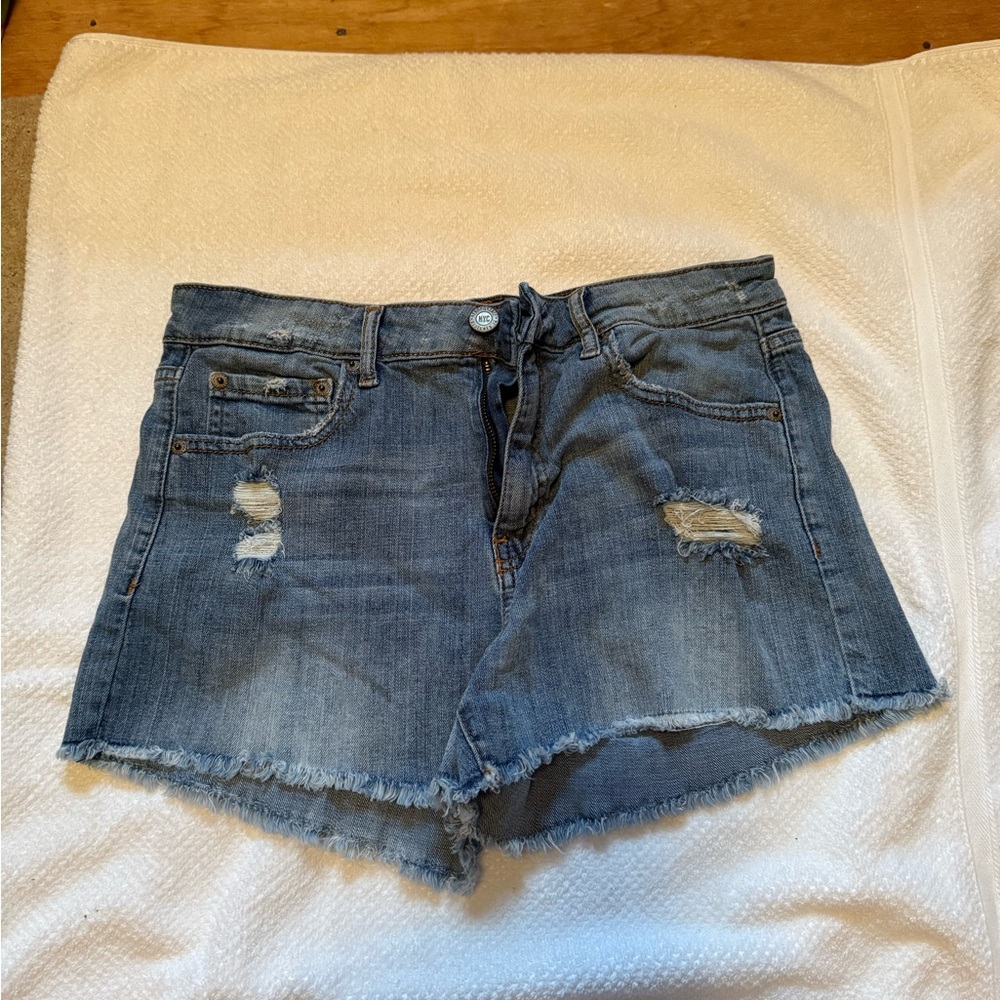 Aeropostale High Rise Shorty Jean Shorts